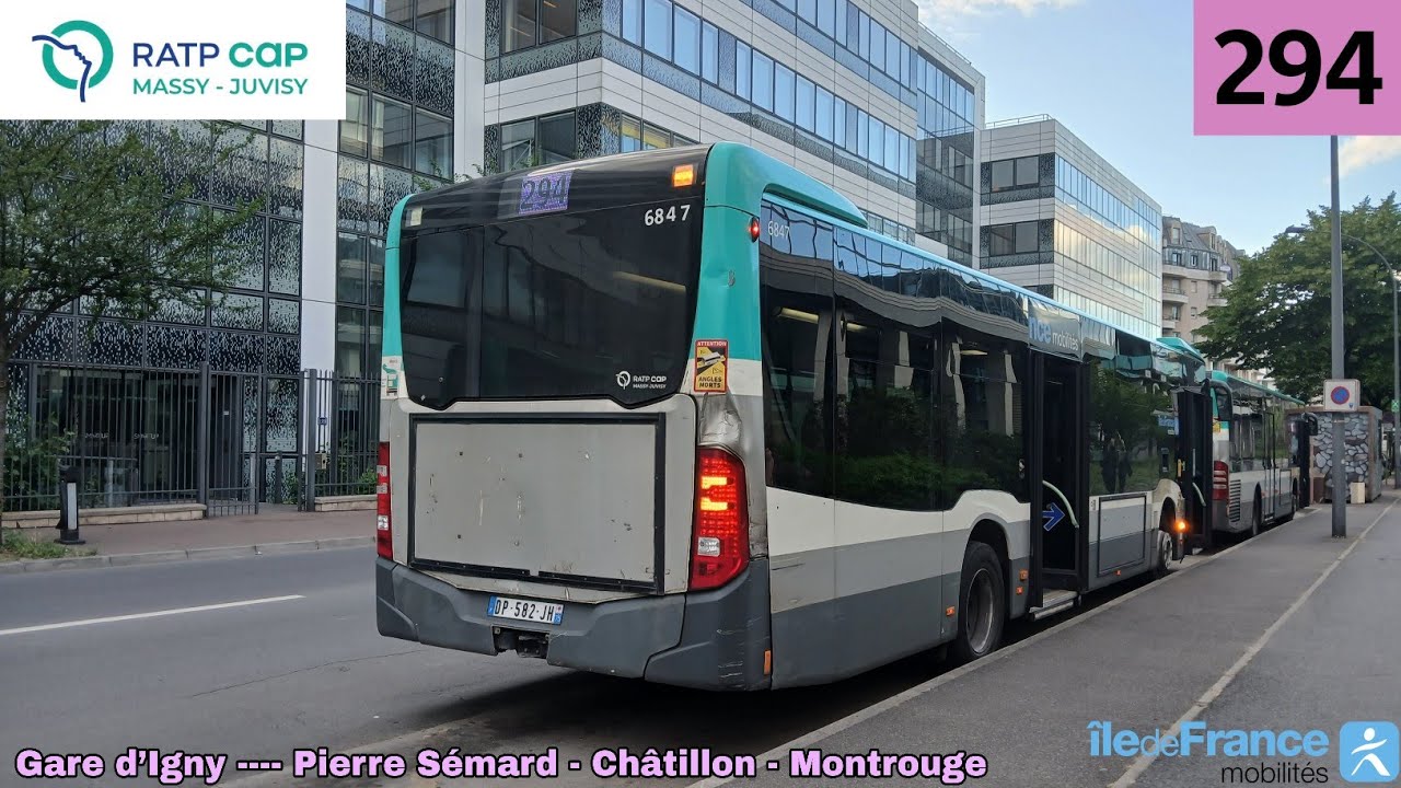 Bus 294 RATP CAP IDF - Citaro C2 N°6847 Gare d’Igny --- Pierre Sémard ...