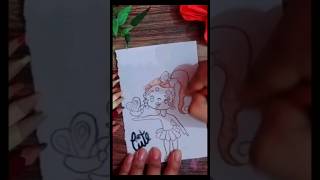 Cute Cartoon Girl With Butterfly 🦋 Royalty Free Vector Image 😘❤️||#shortvideo ||@SaumyaArt636