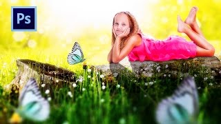 Photoshop CC Tutorial -  Fantasy Looks Photo Effect Editing | Little girl Photo Manipulation screenshot 2