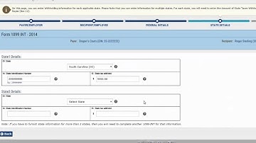 Form 1099-INT - State Filing