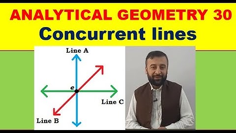 Concurrent lines || ANALYTICAL GEOMETRY 30 || in URDU/HINDI