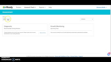 Assigning a Diagnostic in iReady