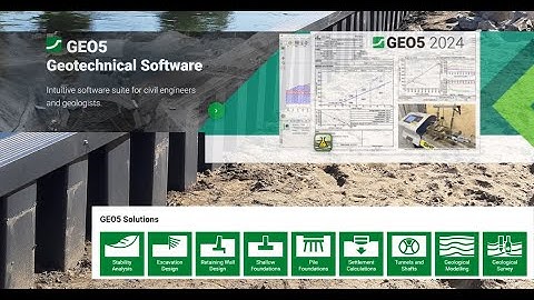Designing vinyl sheet pile structures using the Sheeting Check module in the GEO-5 software.