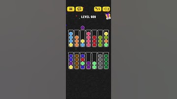 Ball Sort - Color Puzzle Game - Level 609 - Walkthrough SOLVED by RobotPlayer AI!!!