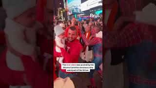 This Spider-man couldn’t stop himself from being part of the Kirtan crew at Times Square