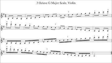 3 Octave G Major Scale, Violin