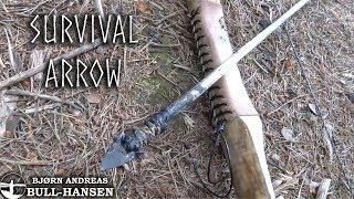 How to Make an Arrow in the Woods - Primitive Bow and Arrow