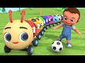 Learn colors numbers for kids with little babies fun play  soccer balls caterpillar train 3d edu