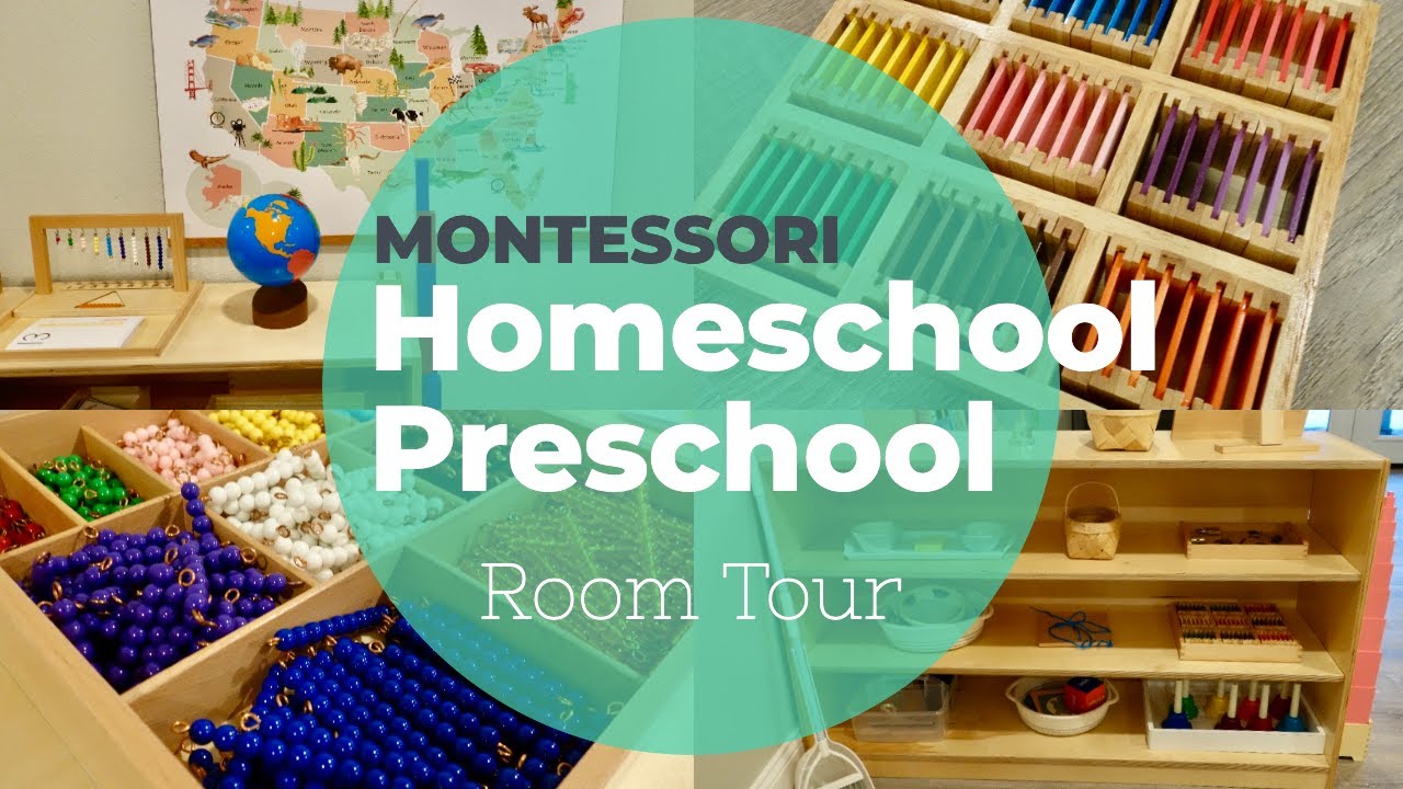 Montessori Homeschool Preschool Room Tour // Our Setup for a