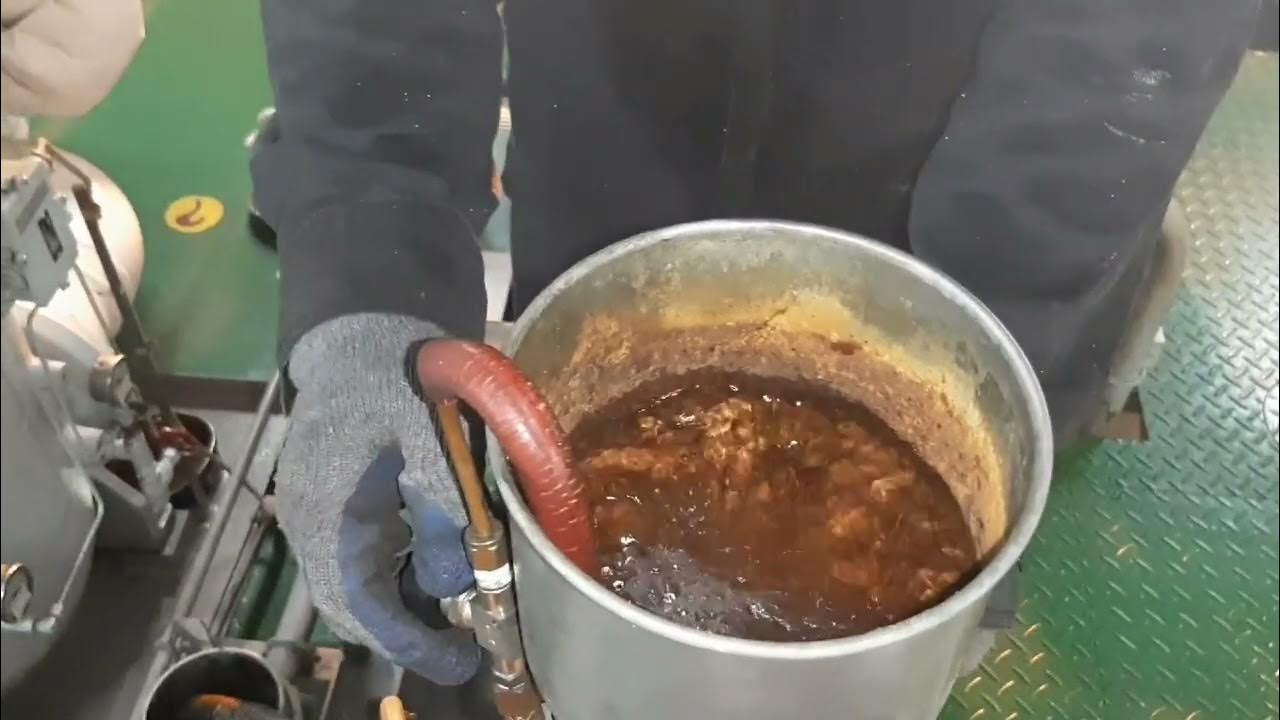 L.O purifier M/E manual desludging YouTube