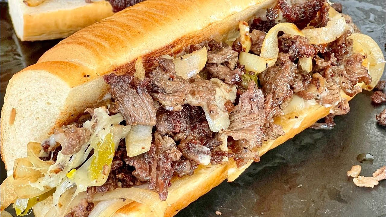 Homemade Cheesesteaks made on my griddle Grill Nation YouTube