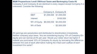 Details Chapter 16 M&M Propositions I and II Without Taxes and Bankruptcy Costs #3 Guide