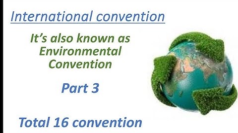 International conventions | International treaties | Environmental treaties