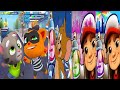 Subway Surfers 2022 VS  2023 VS TALKING TOM GOLD RUN  Panda Run koko the robber tom and jerry jungle