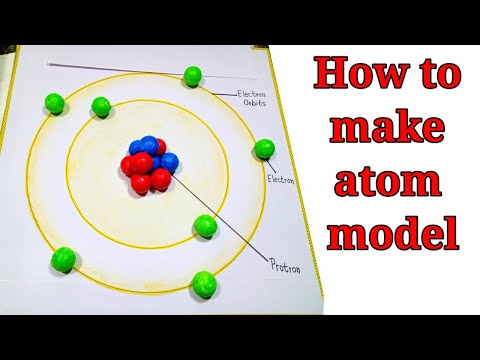 how to make Bohr&rsquo;s atomic model || atomic structure model || bhor atomic model