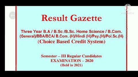 Jammu university under graduate 3rd sem result.