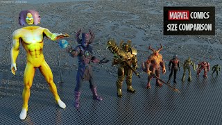 marvel comics size comparison | 3d animation comparison (60 fps)