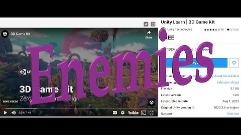 Unity 3D Game Kit Review Enemies