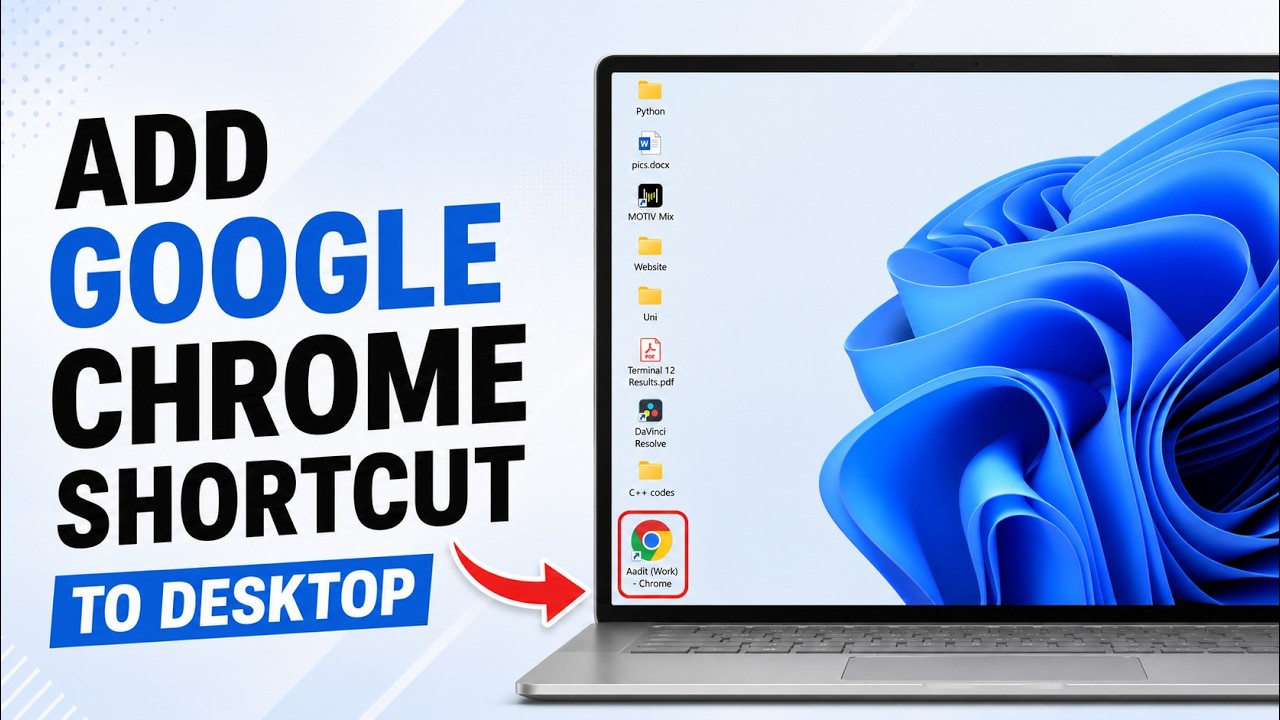 How To Add Google Chrome Shortcut To Desktop - YouTube
