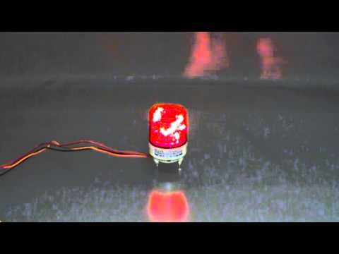 LED回転灯 [VL04S-024ARC ニコミニスリム(赤)] 動作デモ