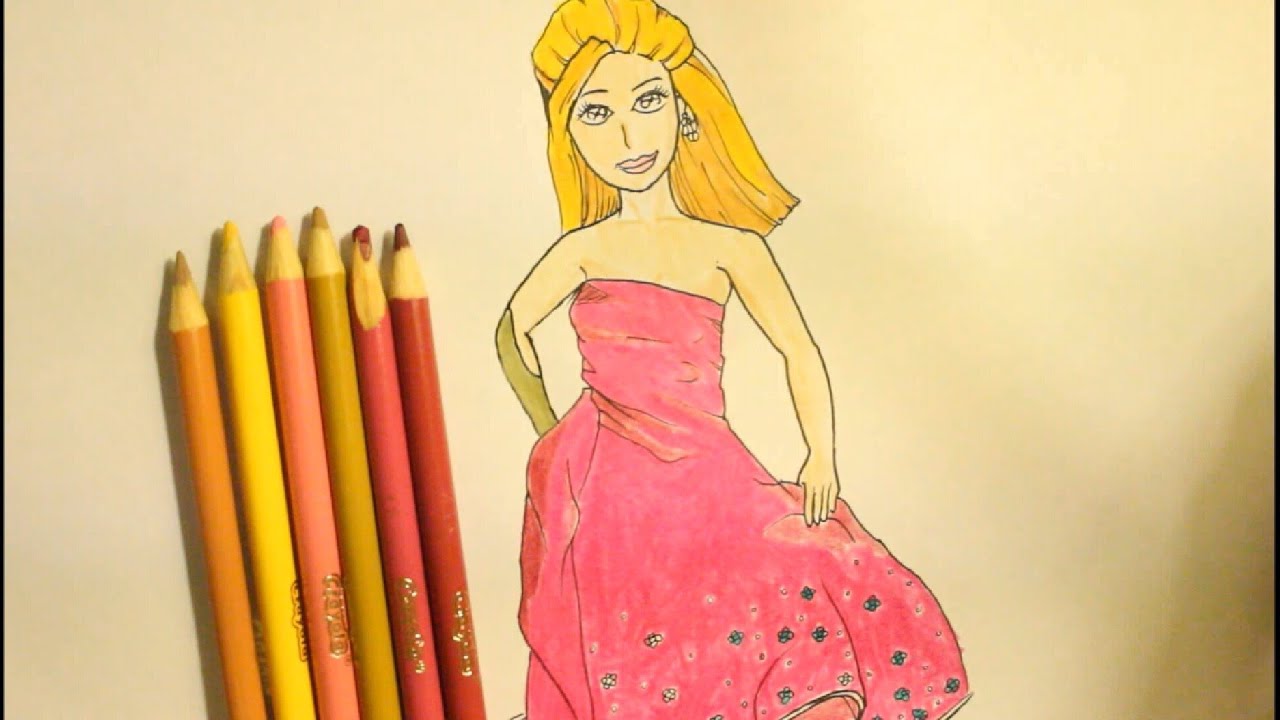 Barbie Princess and the Popstar drawing tutorial