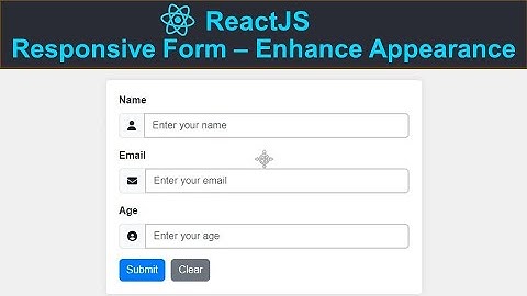 ReactJS Responsive Form - 7:  Enhance and Customize the Appearance of ReactJS Responsive form