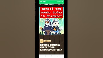 MEMEFI tap combo today 10 November😁😁#shorts#shortsfeed#ytshorts#memesdaily#memefi#viral#foryou