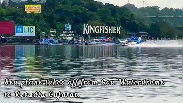For Statue of Unity Sea Plane Takes off from Goa Waterdrome #maldives #aviation in india