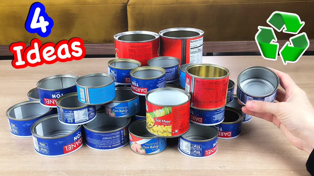 ♻ 4 новые идеи супер-вторичной переработки с жестяными банками