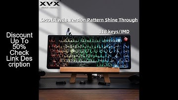 XVX SPIDER WEB Version Pattern Shine Through OEM Profile IMD-Tech Keycap Set 118 Keys Black Backligh