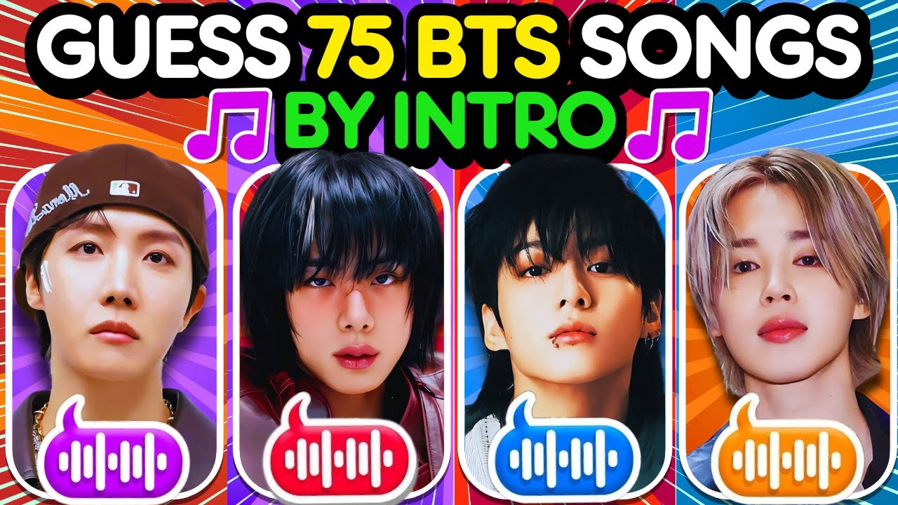 🌟 Guess The 75 BTS Songs By The INTRO 🎶| BTS QUIZ 💜