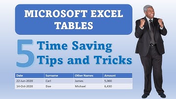 Excel Tables and 5 Reasons you should use them.