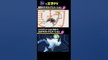 Text PV / 3D text animation with AfterEffects #aftereffects