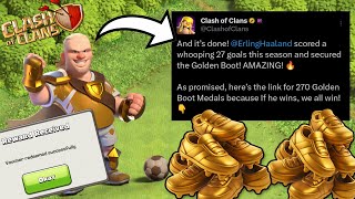 Get FREE 270 Golden Boot Medals in Clash with Haaland Event - Clash of Clans