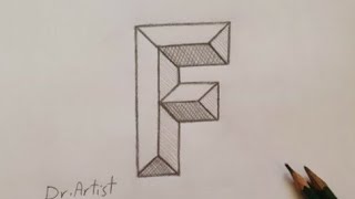  رسم حرف F ثلاثي الابعاد | 3D art