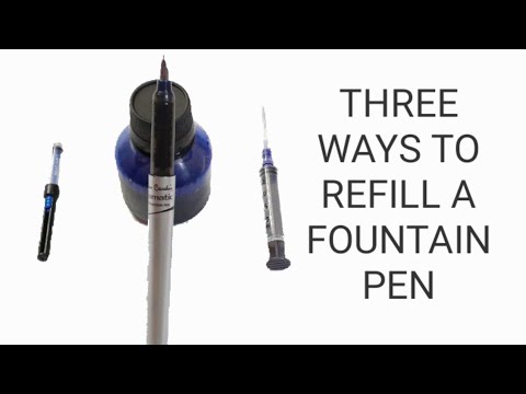 How to fill ink in a fountain pen using ink converter || Best ways to refill a fountain pen