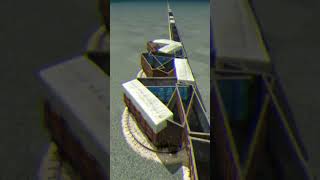 Craziest Train Drift Through Curved Dangerous Railroad 💥🤯 BeamNG.Drive Train simulator 3D #shorts