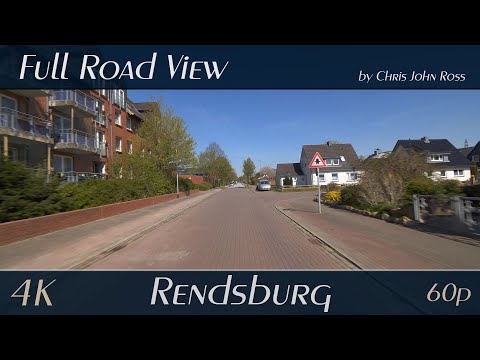 Rendsburg, Schleswig-Holstein, Germany: Ostlandstraße, Breslauer Straße - 4K (2160p/60p) Ultra HD