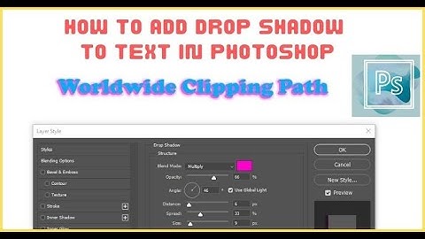 How to add drop shadow to text in Photoshop