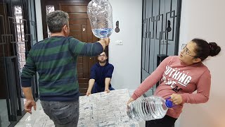 WATER FLİP CHALLENGE !!! / 10 KİLOLUK BİDONLA / YEMEK ÖDÜLLÜ