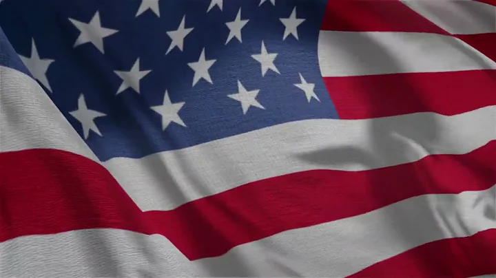 US American flag Animation. Realistic American Flag Wave Animation