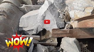 Quarry Primary Rock Crushing Satisfying Stone Crushing Rock Crusher Jaw Crusher in Action