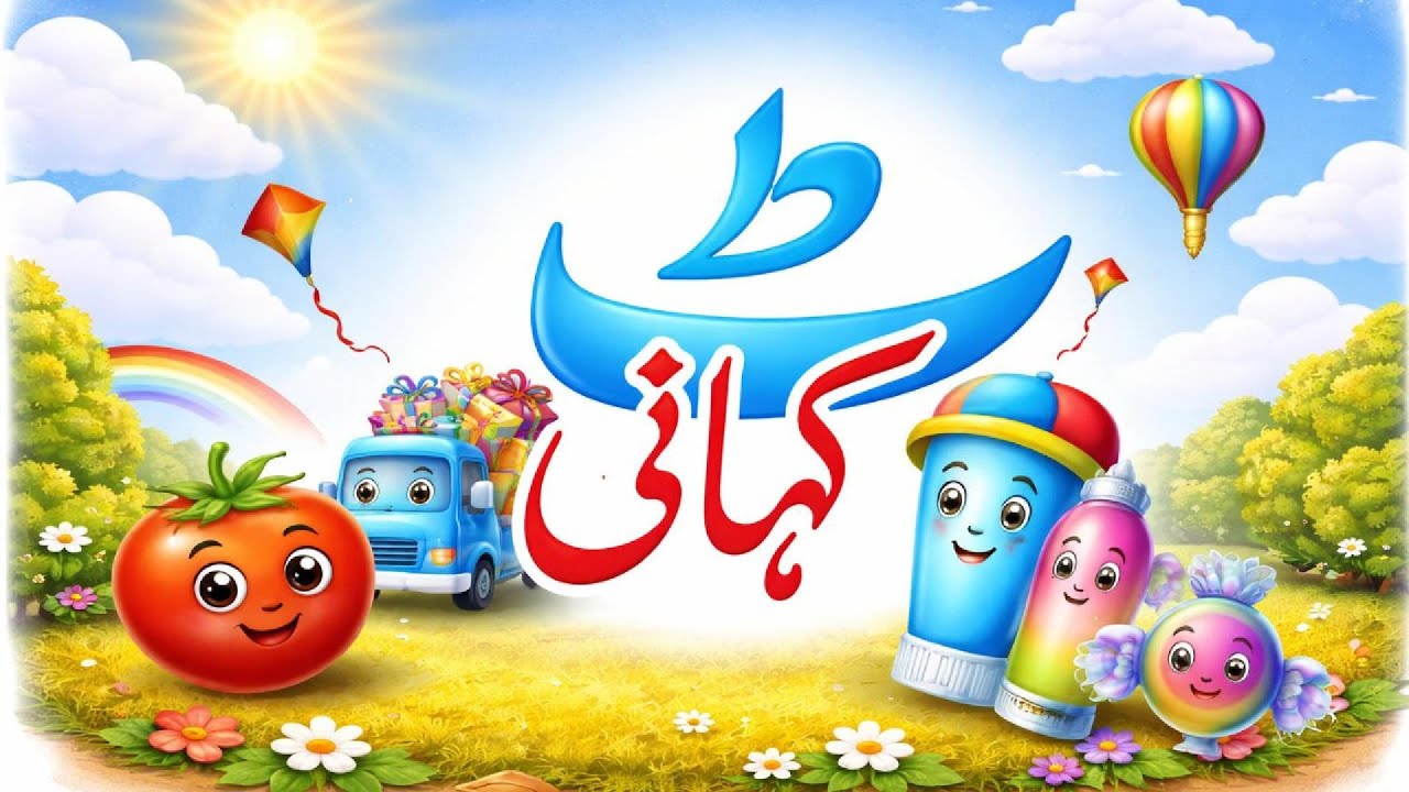 Learn Urdu for Kids | ٹ (Ṭe) | Urdu Alphabet Cartoon | ٹ سے ٹماٹر 🍅 ...