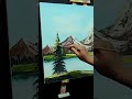 Calm Nature Landscape Art🎨#mountainpainting #lakepainting #natureart #paintingart #artist #viral