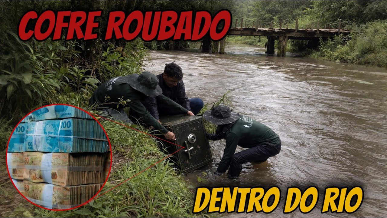Precisou de 3 Pessoas para retirar COFRE ROUBADO DE DENTRO DO RIO !!!