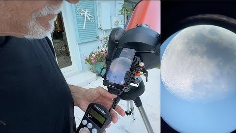 Trying out the Celestron NexYZ 3 Axis Universal Smartphone Adapter on our Telescope