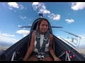 Amelie windel flies a flat spin in the extra 330lx stunt plane