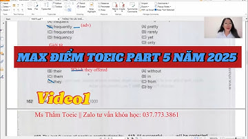 BÍ KÍP MAX ĐIỂM TOEIC READING PART 5 NĂM 2025 (VIDEO1) || MS THẮM TOEIC