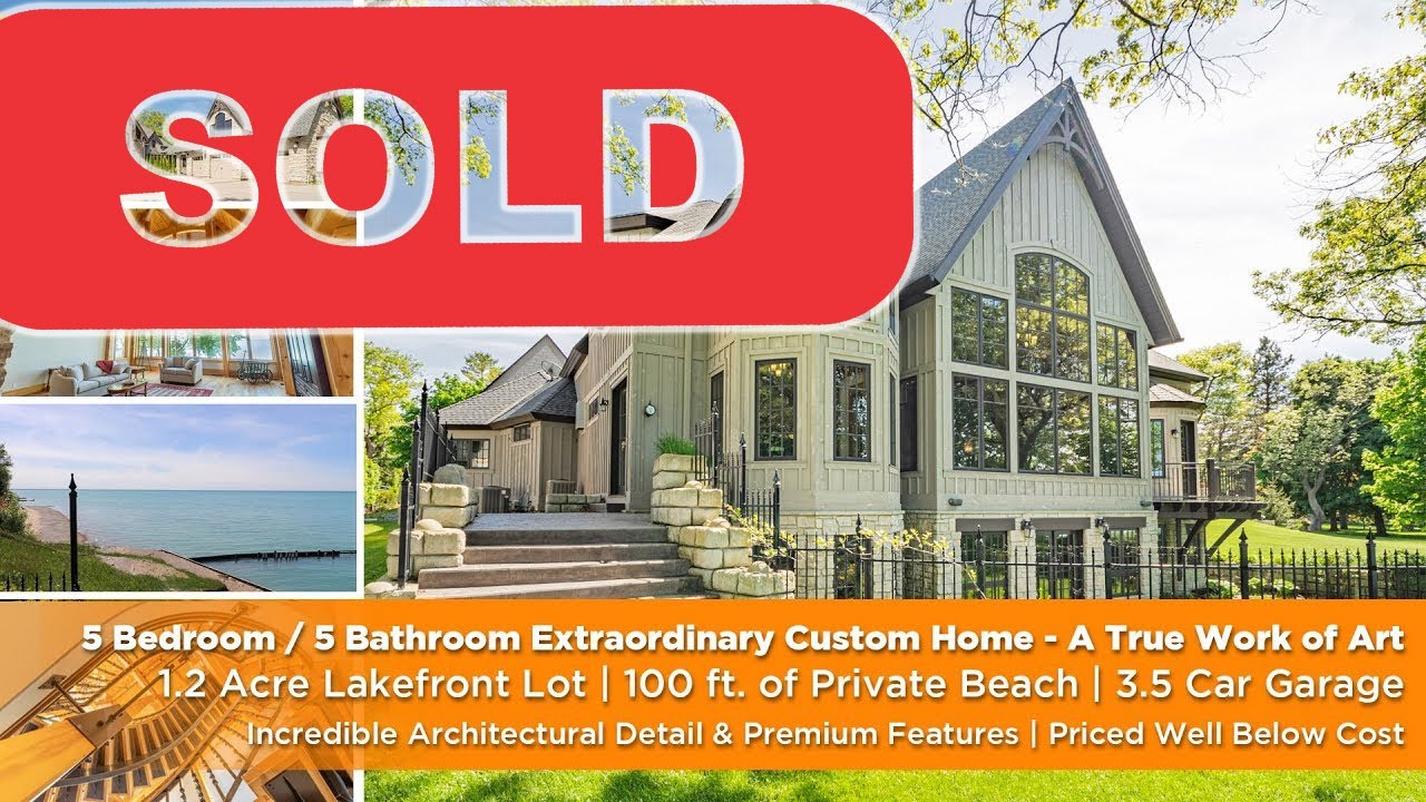 SOLD Sarnia Luxury Lakefront Estate 5 Bed, 5 Bath Architectural