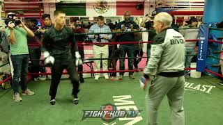 DMITRY BIVOL DISPLAYS TEXTBOOK LIKE JAB ON THE MITTS AHEAD OF BARRERA TITLE DEFENSE